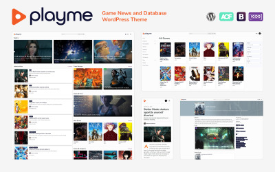 PLAYME — тема WordPress для игровых новостей и баз данных