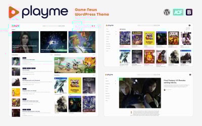 PLAYME - Wiadomości z gier wideo Motyw WordPress