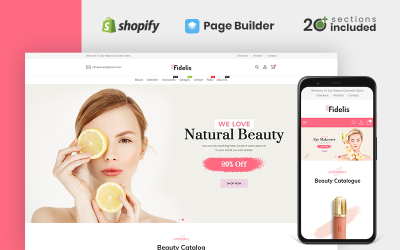 Responsive Fidelis Cosmetics Store Shopify Theme #119140