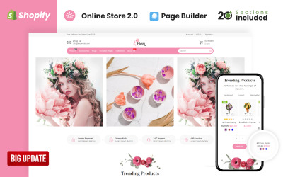Tema di Shopify del negozio di fiori Flory