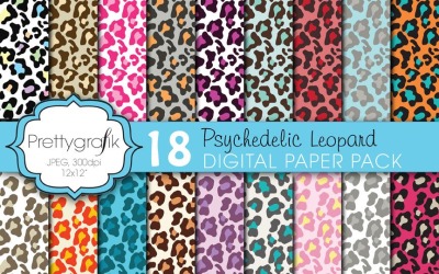 Leopard Animal Print Digital Paper - Vector Image