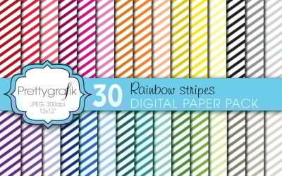 Mini Stripes Digital Paper - Vector Image