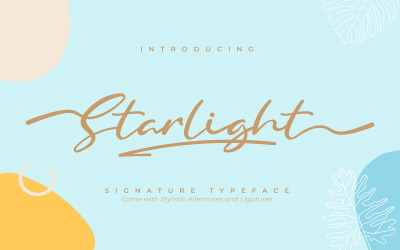 Sterrenlicht | Handtekening lettertype