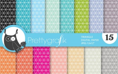 Triangle Geometric Digital Paper - Vector Image