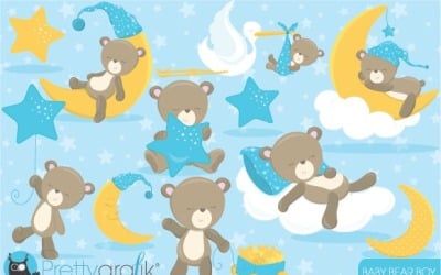 Baby Bear Boy Clipart - Vector Image