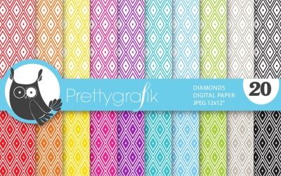 Diamond Harlequin Digitaal Papier - Vector Afbeelding
