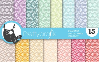 Diamond Harlequin Digital Paper - Vector Image