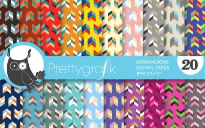 Herringbone Arrows Digital Paper - Vector Image