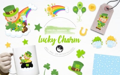 St-Patrick's Illustration Pack - Vector Image