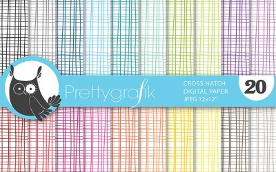 String Cross Hatch Digital Paper - Vector Image