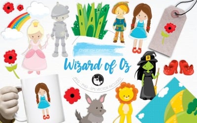 Wizard of oz Illustration Pack - Vector Image