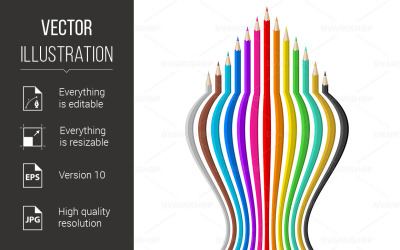 Color Pencils - Vector Image