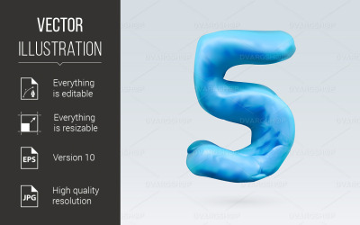 Color Plasticine Figure - Vector Image