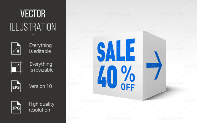 Cube Banner Template - Vector Image