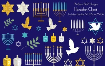 Hanukkah Vector Clipart - Illustration