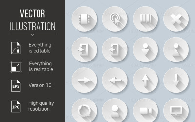 Icone di carta - immagine vettoriale