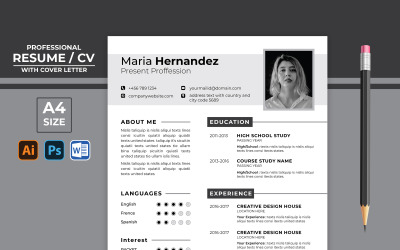 Modèle de CV professionnel Maria Hernandez
