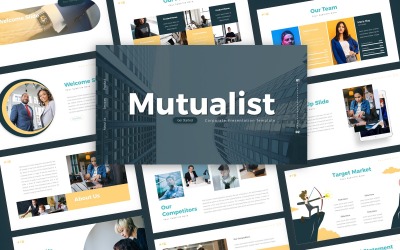 Mutualistická firemní prezentace PowerPoint šablony