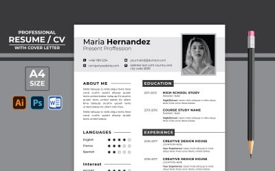 Plantilla de curriculum vitae profesional de Maria Hernandez