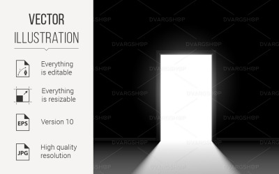 Porta Aperta Astratta - Immagine Vettoriale