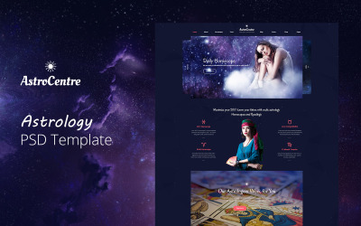 AstroCentre - Astrologie PSD-sjabloon