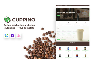 Cuppino - Coffee Shop HTML5 webbplats mall