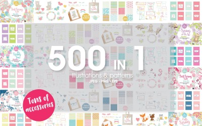 Mega Spring Bundle - 500 in 1 - Vector Image