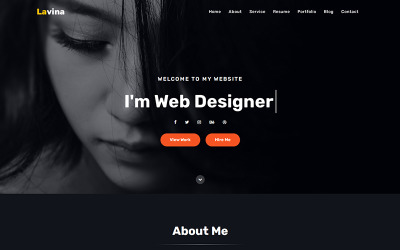 Responsywny szablon Landing Page Lavina - Personal Portfolio #119818
