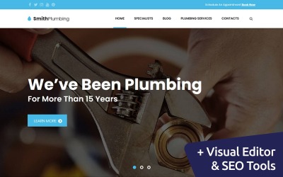 Responsywny szablon Moto CMS 3 SmithPlumbing - Maintenance And Plumbing Moto CMS 3 Template #119829