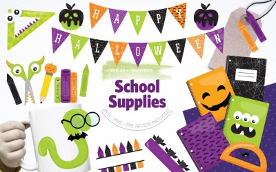 School Supplies - Vector Image