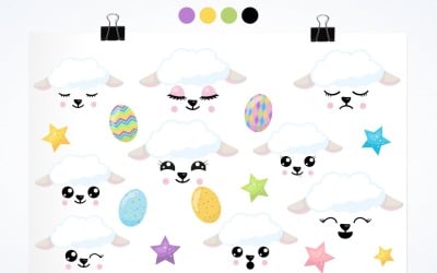 Easter Lamb - Vector Image