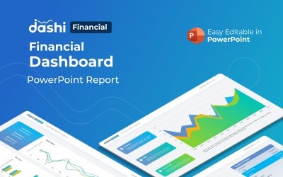 Dashi Financial - Pénzügyi irányítópult jelentés bemutató PowerPoint sablon