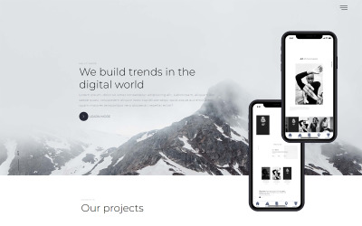 Modello di sito Web Mood Board