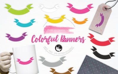Colorful Banners illustration pack - Vector Image