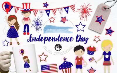 Independence Day Illustration pack - Vector Image
