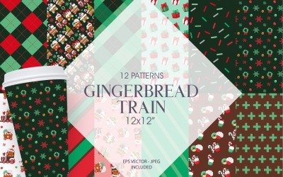 Gingerbread Train - Vector Image