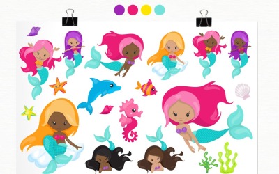 Mermaid Vibes - Vector Image