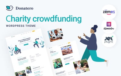 Donatero - Wohltätigkeits-Crowdfunding-WordPress-Theme