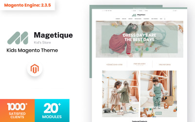 Magetique Kids Store Magento téma