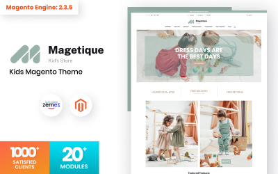 Magetique Kids Store Magento téma
