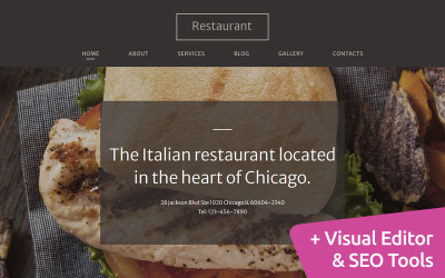 Responsywny szablon Moto CMS 3 Italian Restaurant Moto CMS 3 Template #120710
