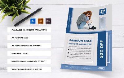 Collection de marque de vente de mode - Flyer minimaliste propre
