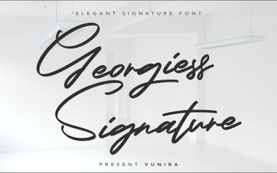 Georgiess aláírása Elegáns aláírás betűtípus