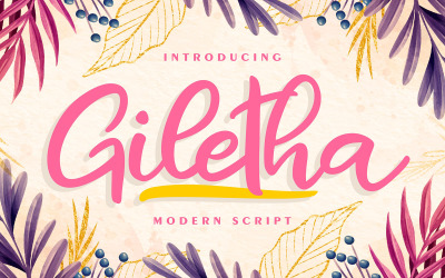 Giletha | Modern Cursive Font
