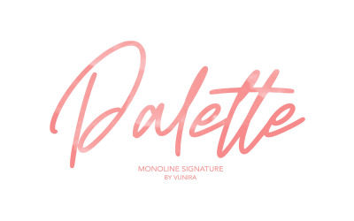 Paletta | Monoline Signature betűtípus
