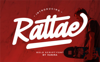Rattae | Fuente cursiva negrita