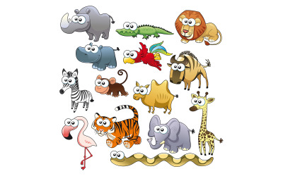 Savannah Animal Family. Vector
