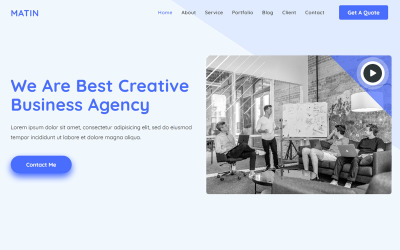 "Al-Matin - Digital Agency Html" modèle de page d'atterrissage adaptatif #121037