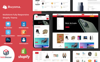 Buyona - Többcélú e-kereskedelmi sablon Shopify téma