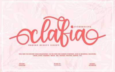 Clafia | Moderne Schönheit Kursivschrift